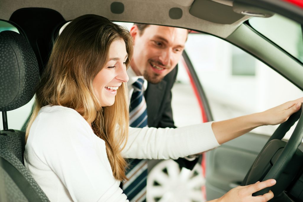 Sales Associate showing a vehicle